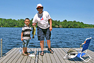 Armani’s first camping experience and first bass!