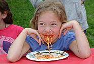 Spaghetti Eating Contest at Stateline Campresort & Cabins